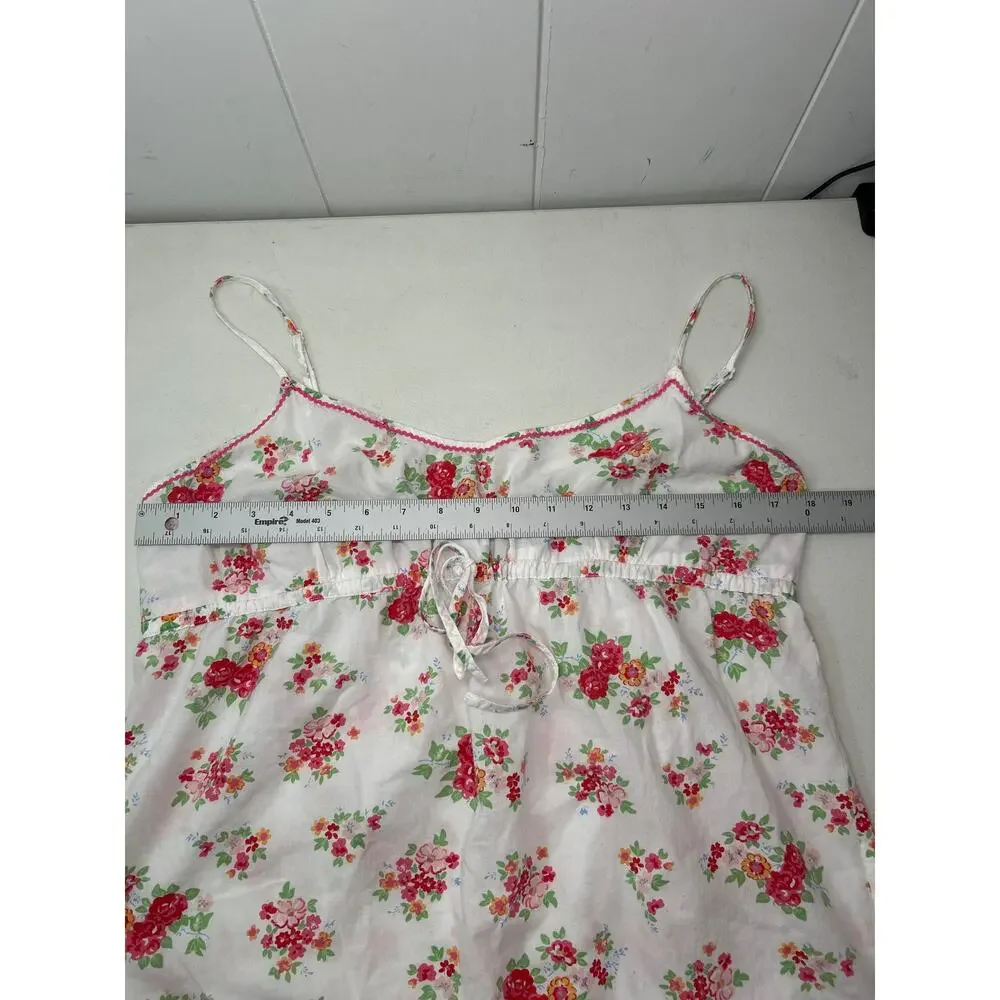 Tommy Hilfiger Sleep Women's Coquette Cottage Floral Mini Sleep Dress Size L